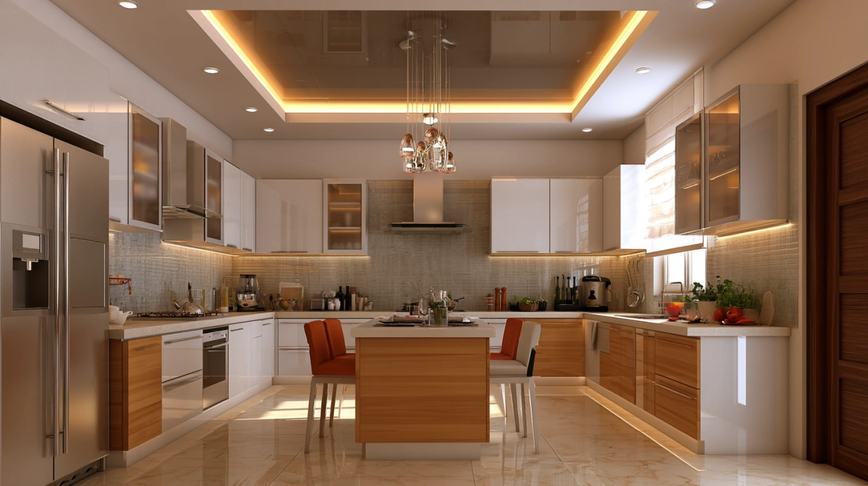 POP and PVC kitchen ceiling