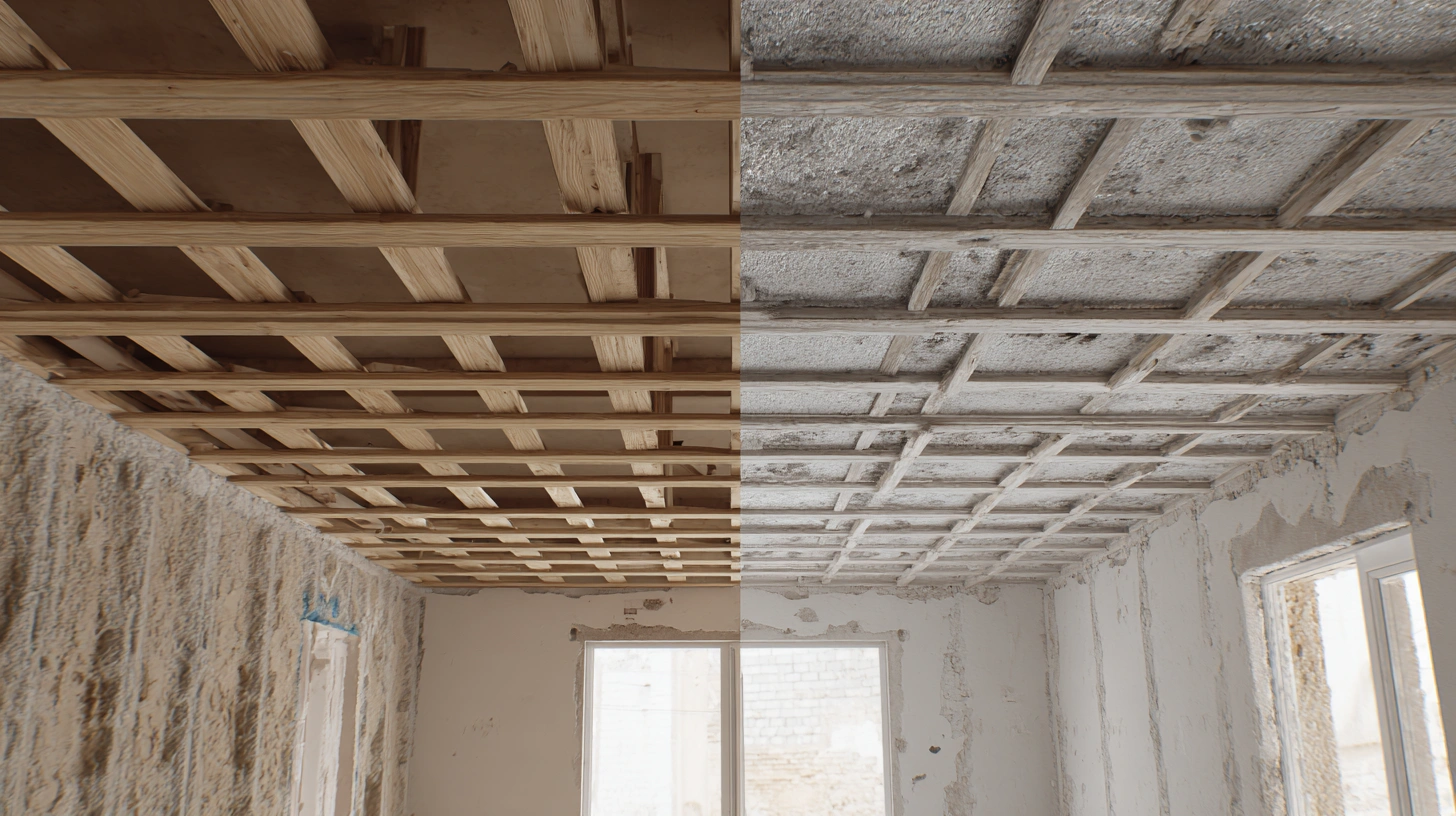Comparison chart between POP and Gypsum false ceiling materials