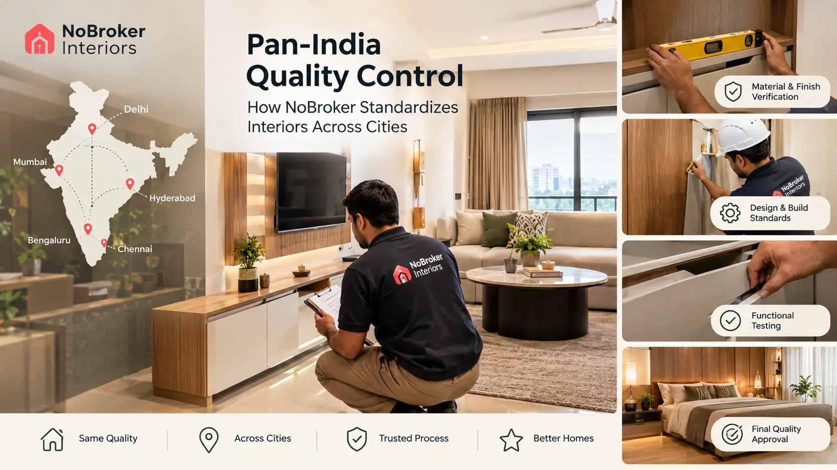 Pan-India Quality Control: How NoBroker Standardizes Interiors Across Cities