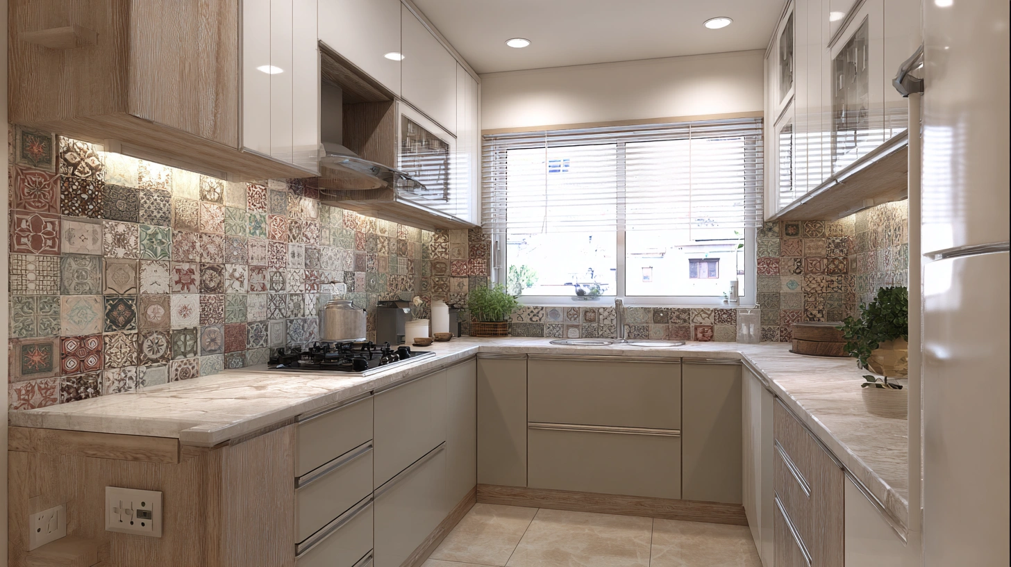 PVC shutters in budget friendly Indian apartment kitchen