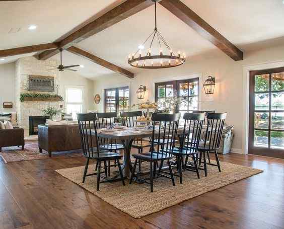 rectangle living room dining room combo
