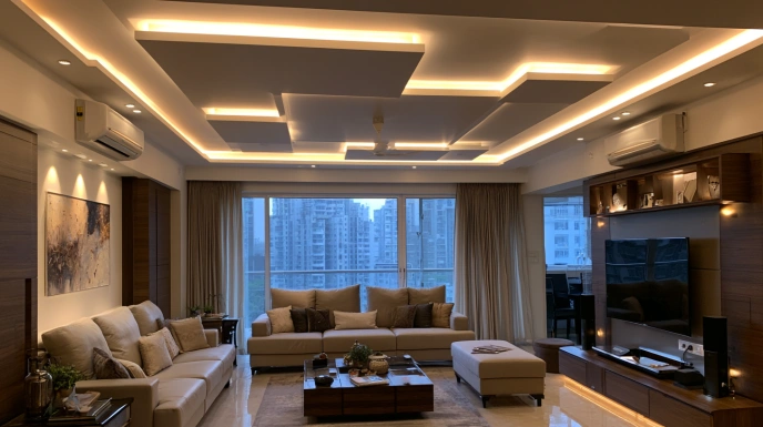 Plus-minus POP ceiling design