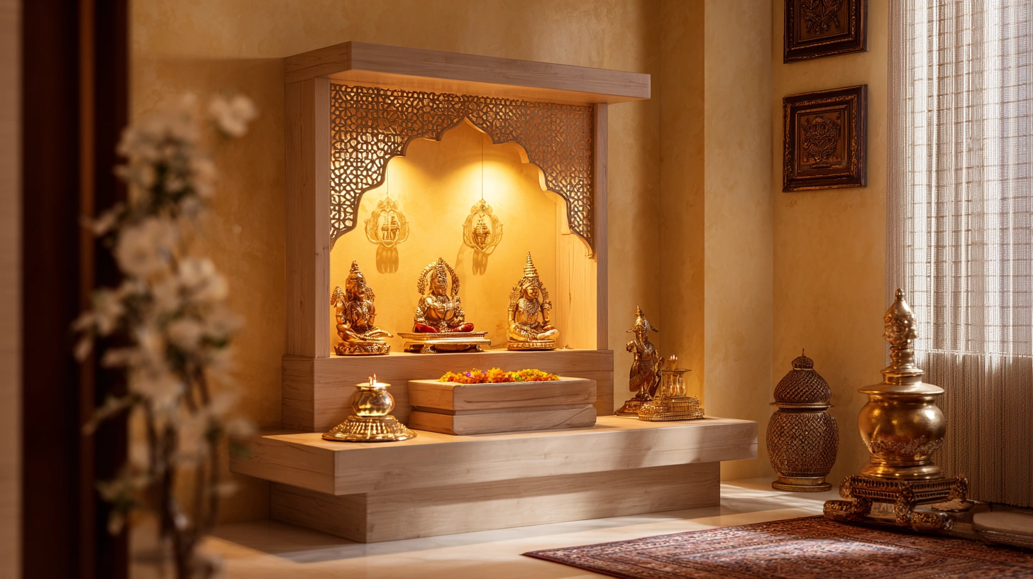 15 Best Plywood Mandir Designs Ideas