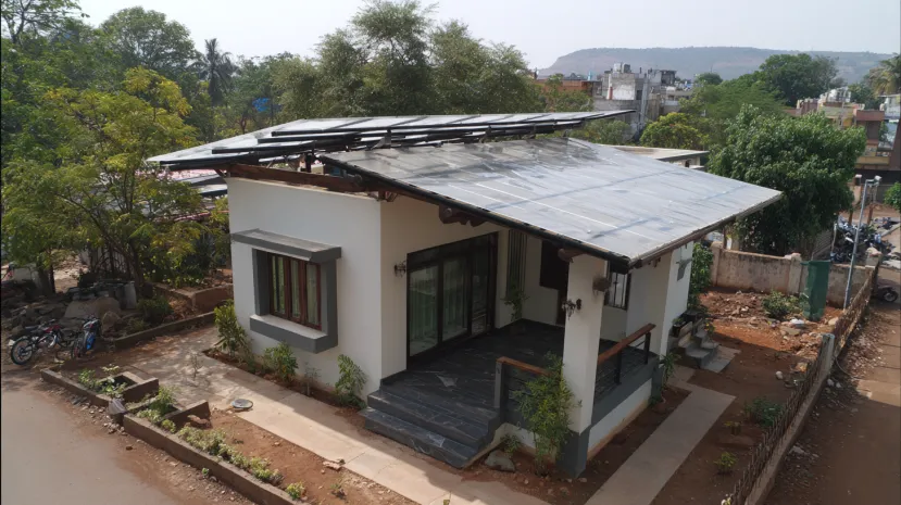 Transparent polycarbonate roofing sheets for patio cover.