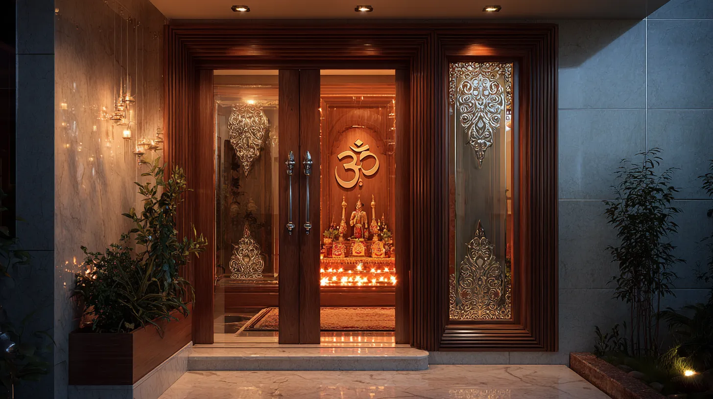 Puja Room Door Designs with Glass: Modern & Elegant Temple Door Ideas in 2026