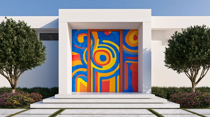 Pop art main door design