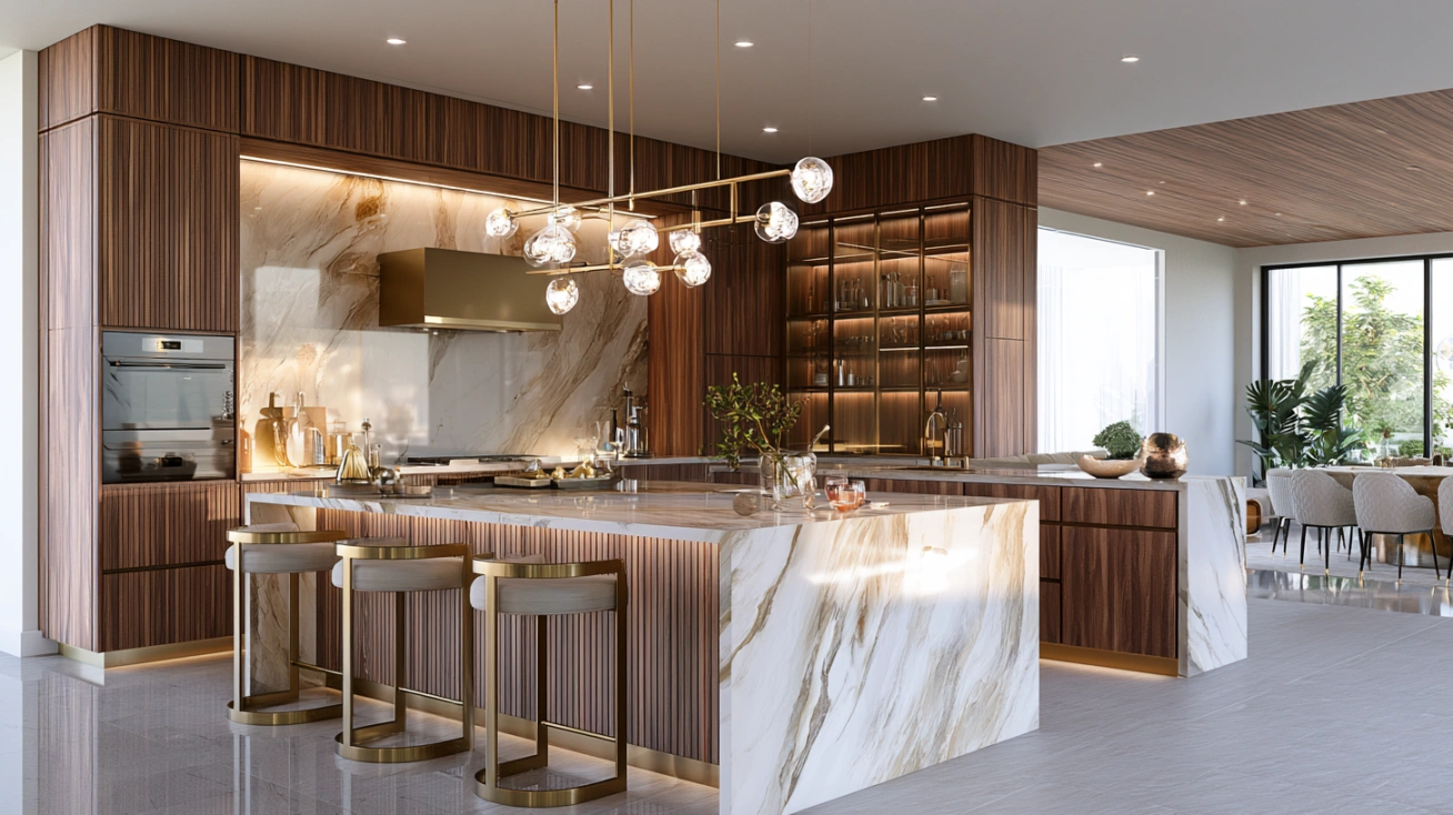 Porcelain kitchen countertop design
