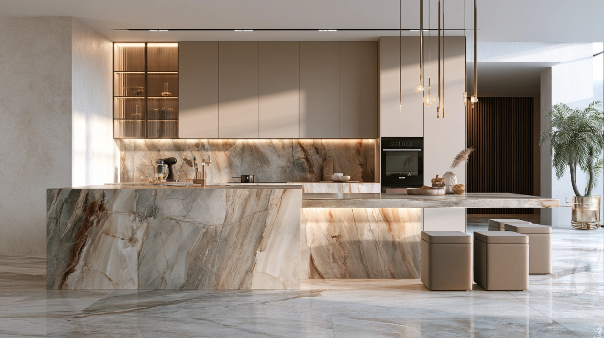 Porcelain stone countertop