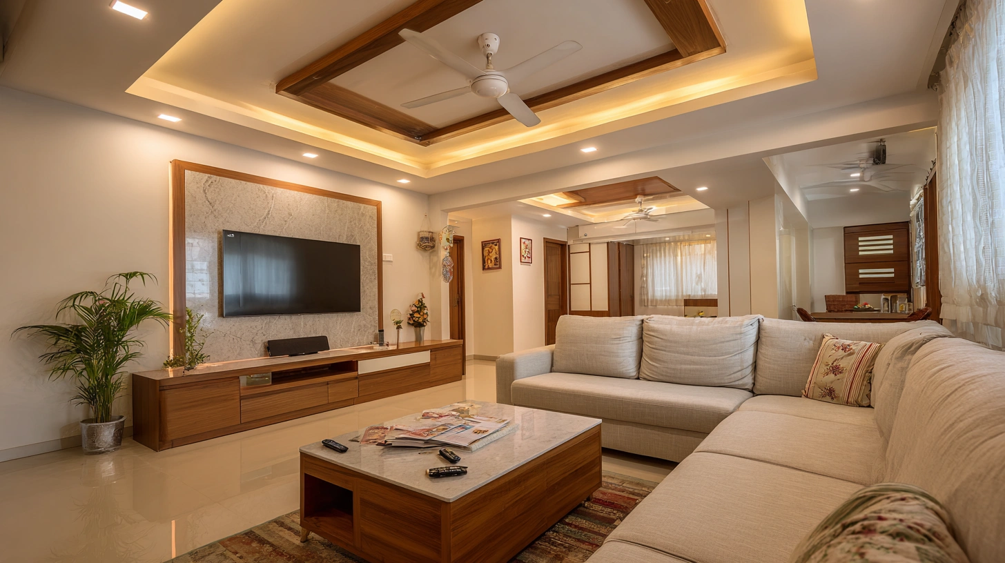 Grand glowing multi tier ceiling layout