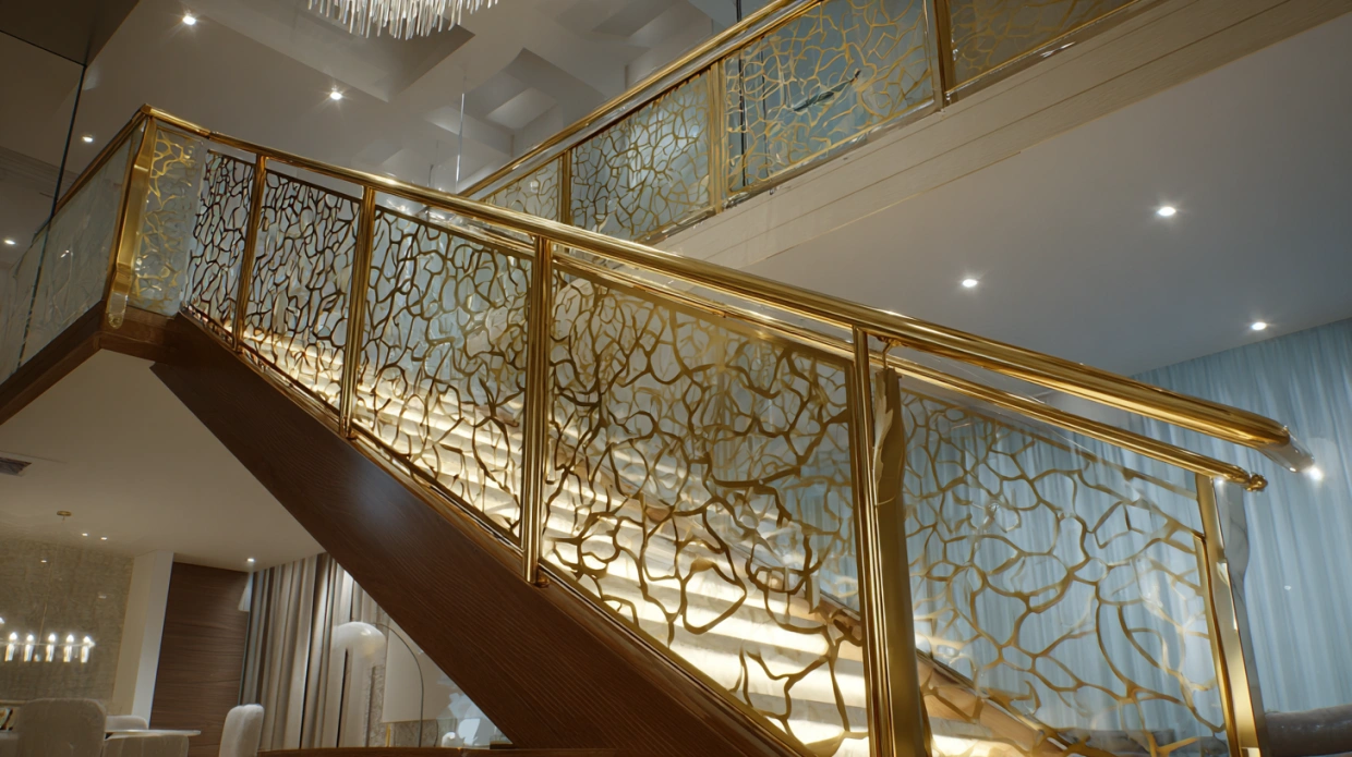 Luxury stainless steel railing with custom design