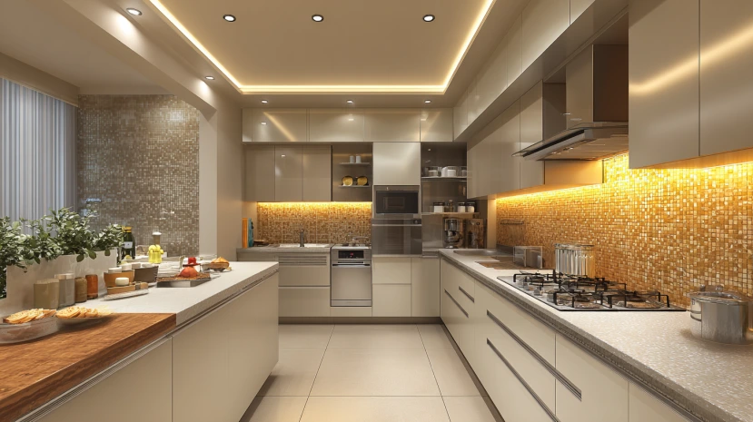 profile light ceiling designs used above kitchen cabinets