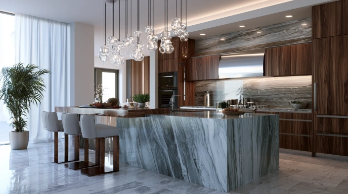 Quartzite kitchen countertop