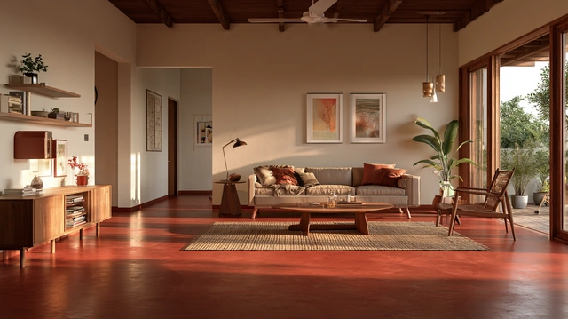 Red oxide acrylic floor paint