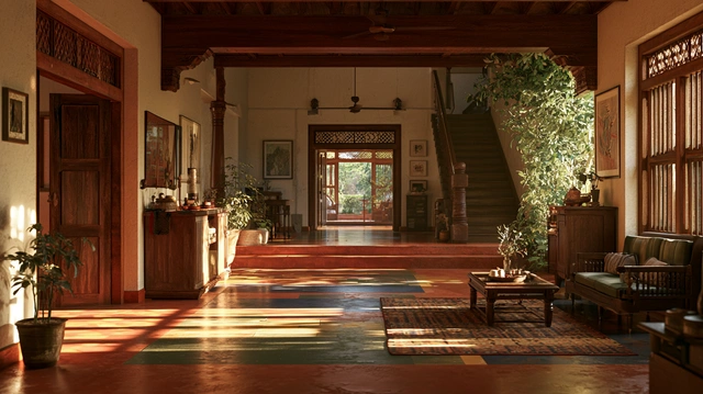 Red oxide flooring in different colours