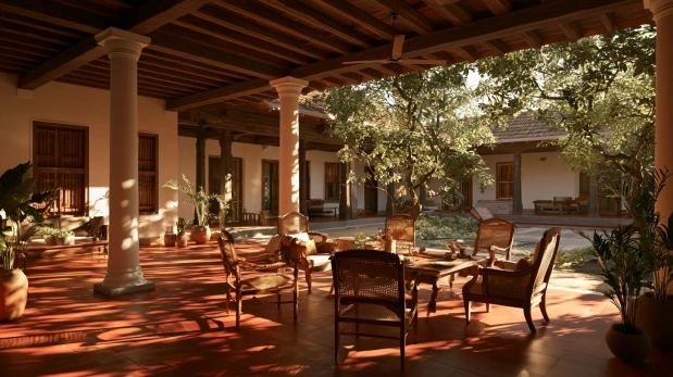 Traditional red oxide IPS flooring