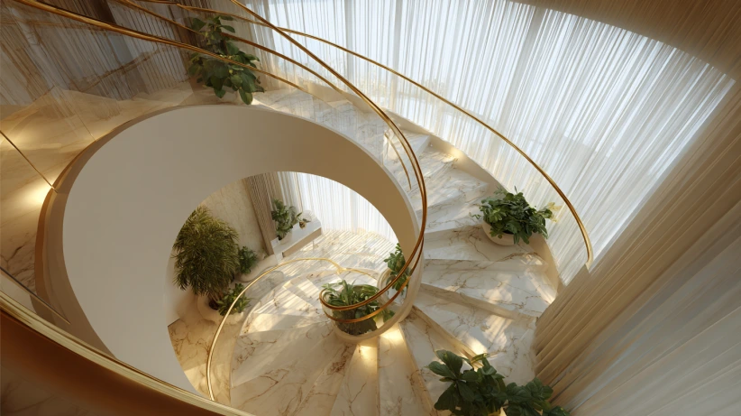 circular structure featured in modern ladder design