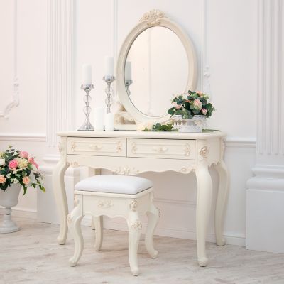 Round Mirror Dressing Table Design