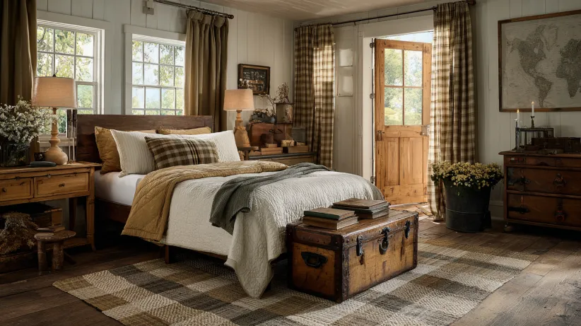 vintage bedroom ideas with rustic 1940s simplicity and comfort
