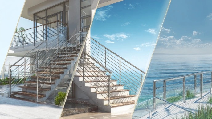 SS railing grades comparison 202 304 316