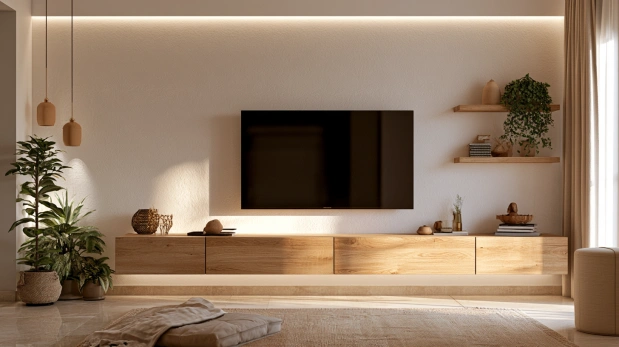 Scandinavian floating TV unit