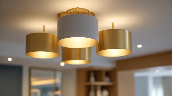 modern semi-flush mount LED ceiling light with sleek design