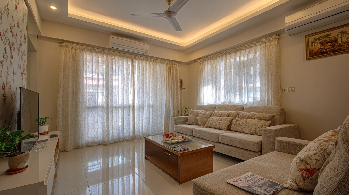 Symmetrical tiered tray ceiling with fan