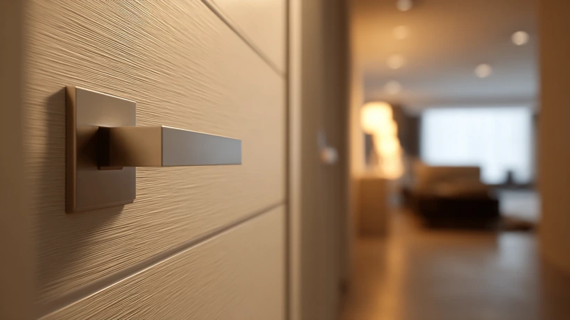 clean line detail featured in simple flush door designs