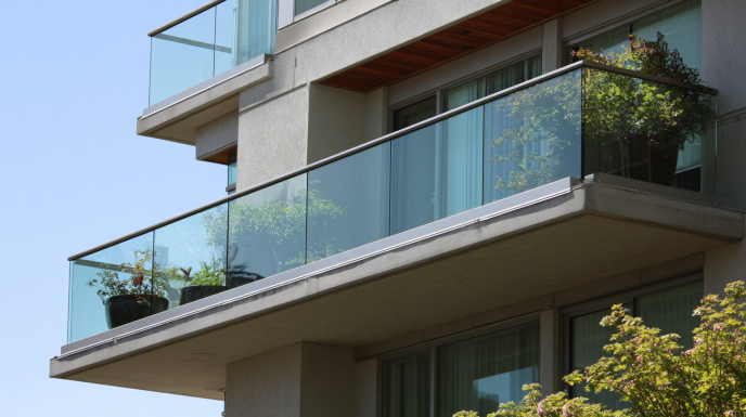 Simple Glass Railing Design for the Balcony Design