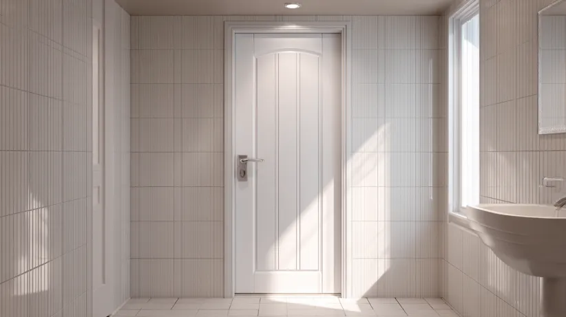 Simple white PVC Bathroom Door Designs for modern homes