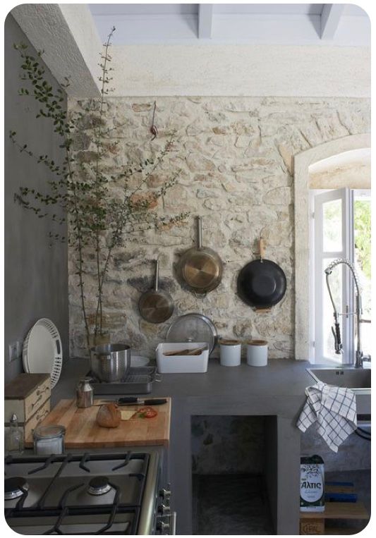 Simplistic brick wall designs for the kitchen