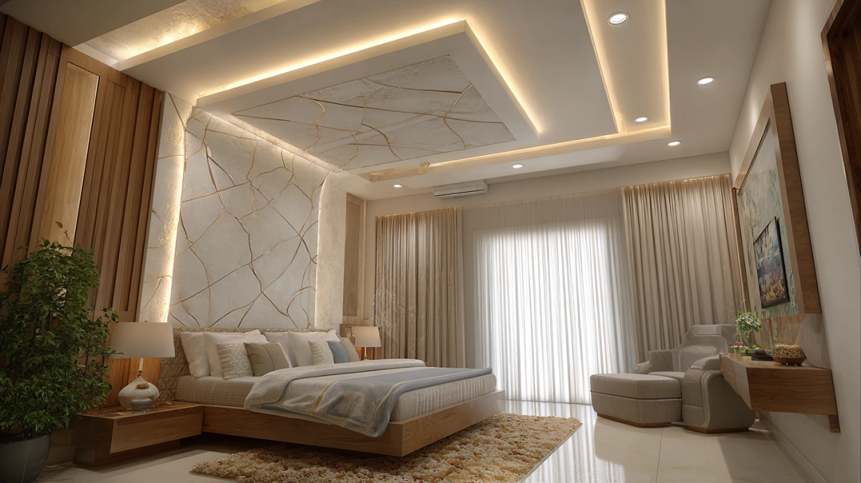POP ceiling with single level border design