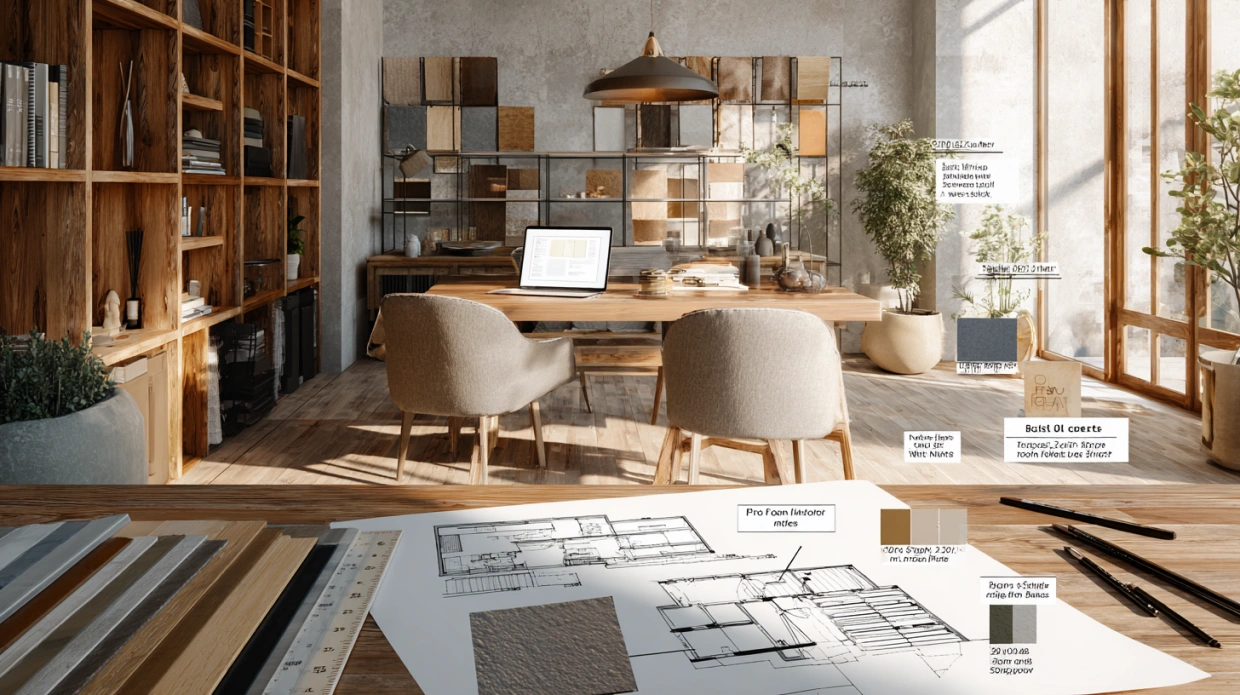 Interior design consultation with pricing overview