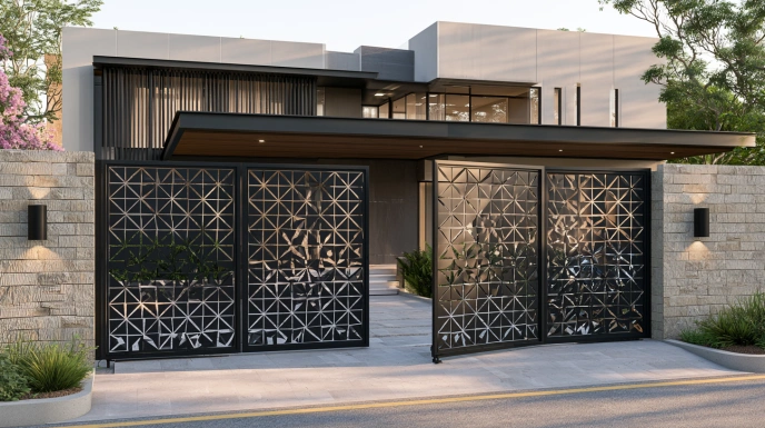 Steel folding gate