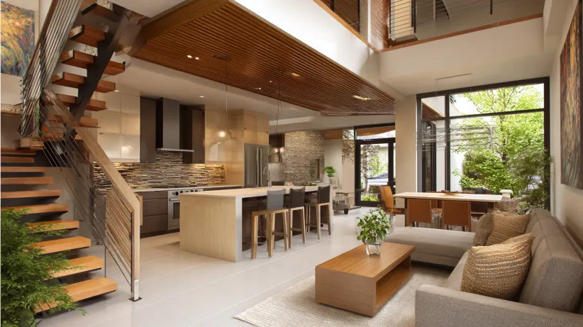 Stylish interior of a 20 lakh house design layout
