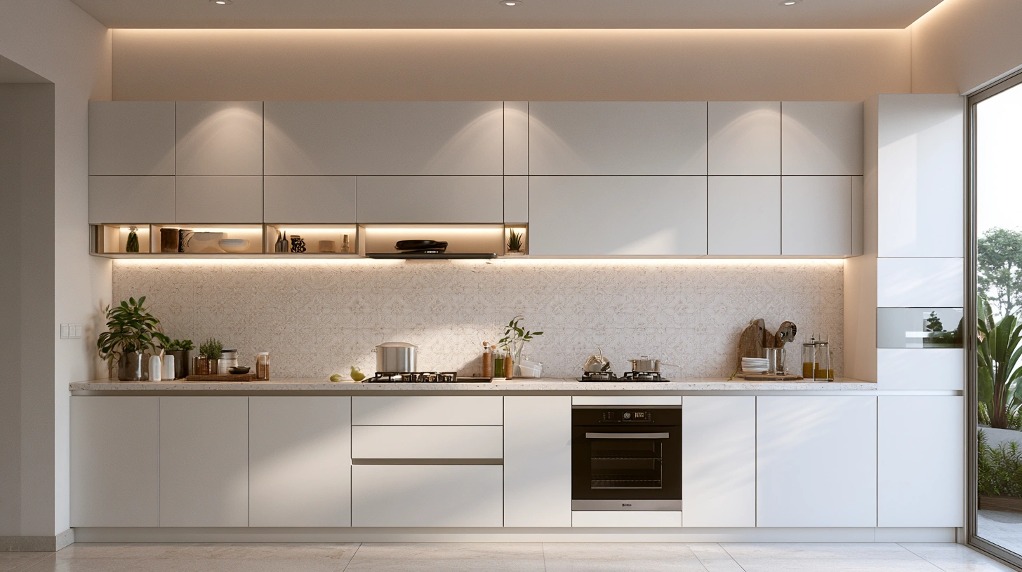 Minimalist kitchen wall tiles