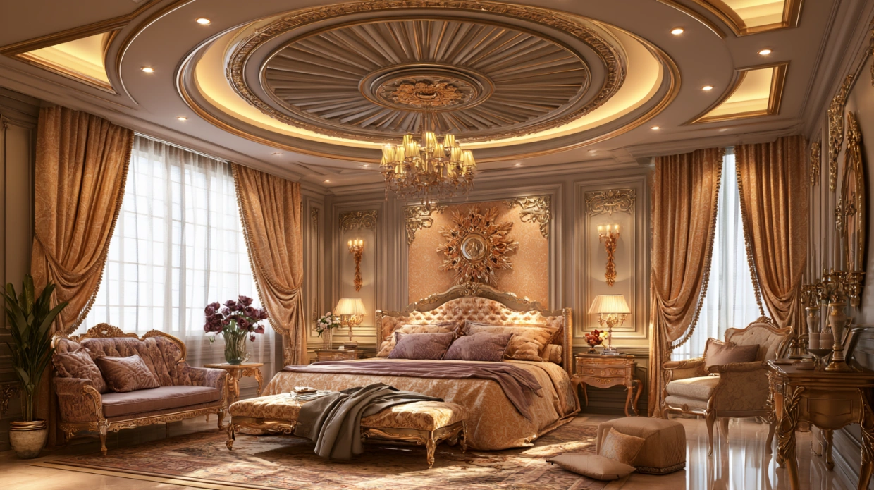 Sunburst POP ceiling design
