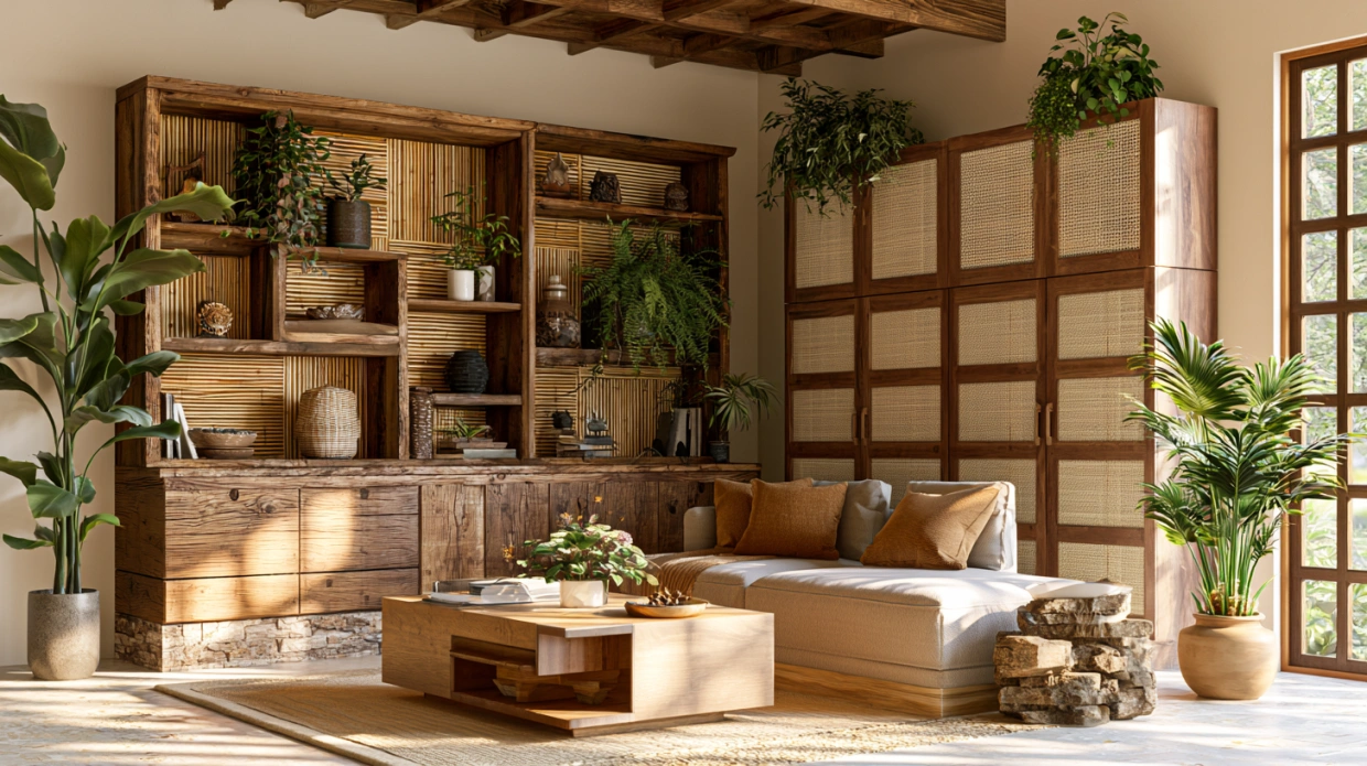 Sustainable showcase design for hall