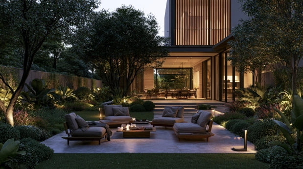 Textured IPS flooring for outdoor spaces
