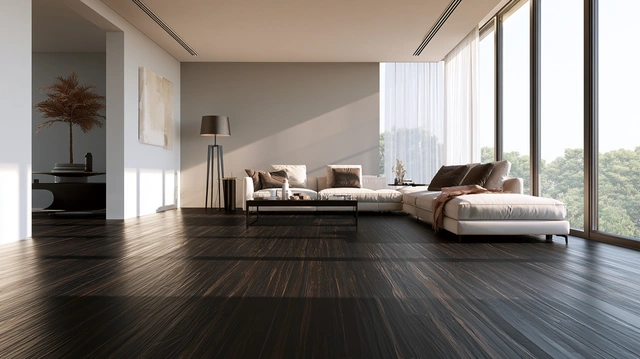 Papua Ebony dark laminate flooring
