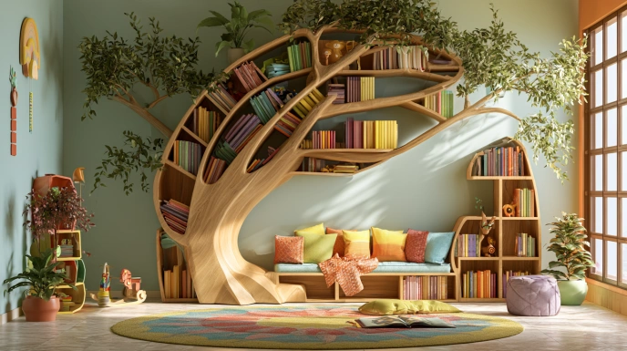 Tree bookshelf design