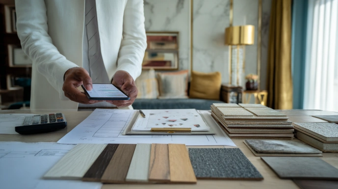 Interior design rate sheet with cost breakdown India