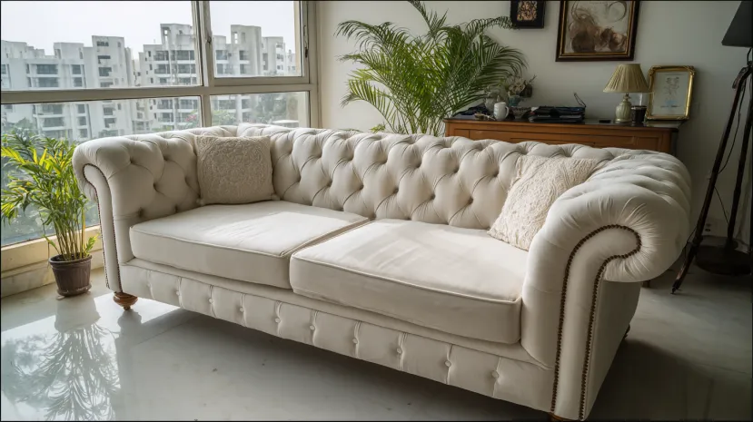 Velvet Chesterfield Sofa