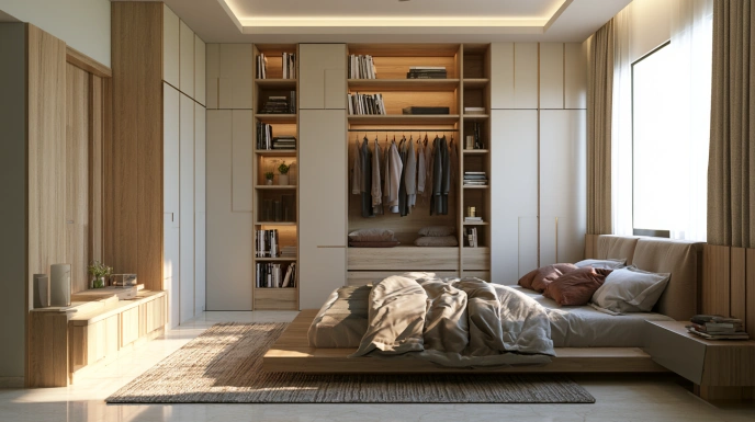 Floor-to-ceiling vertical storage system
