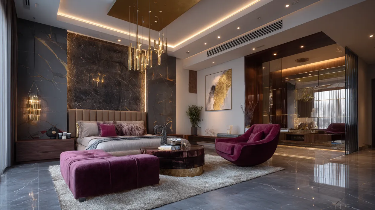Contemporary villa interiors Bangalore for grand living.