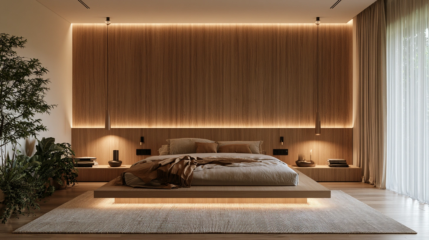 Wall mounted bed headboard