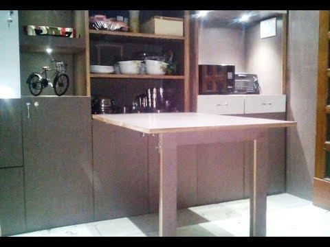 Wall-Mounted Table with Storage