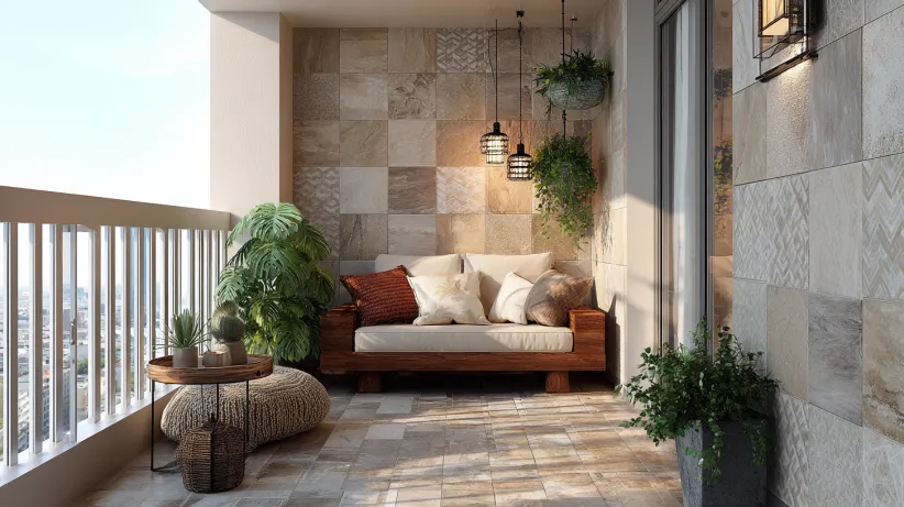 Wall Tiles Balcony Design