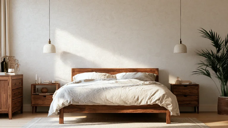 Removable wallpaper bedroom design