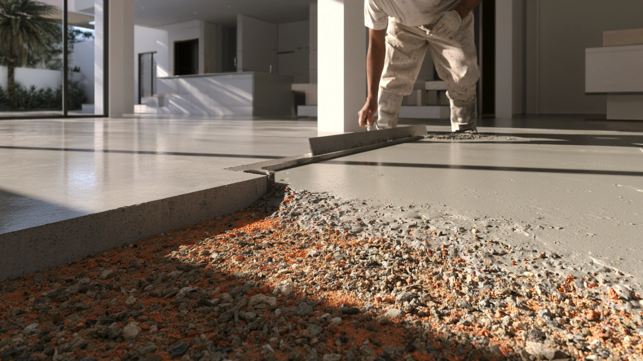 IPS flooring installation in an Indian home