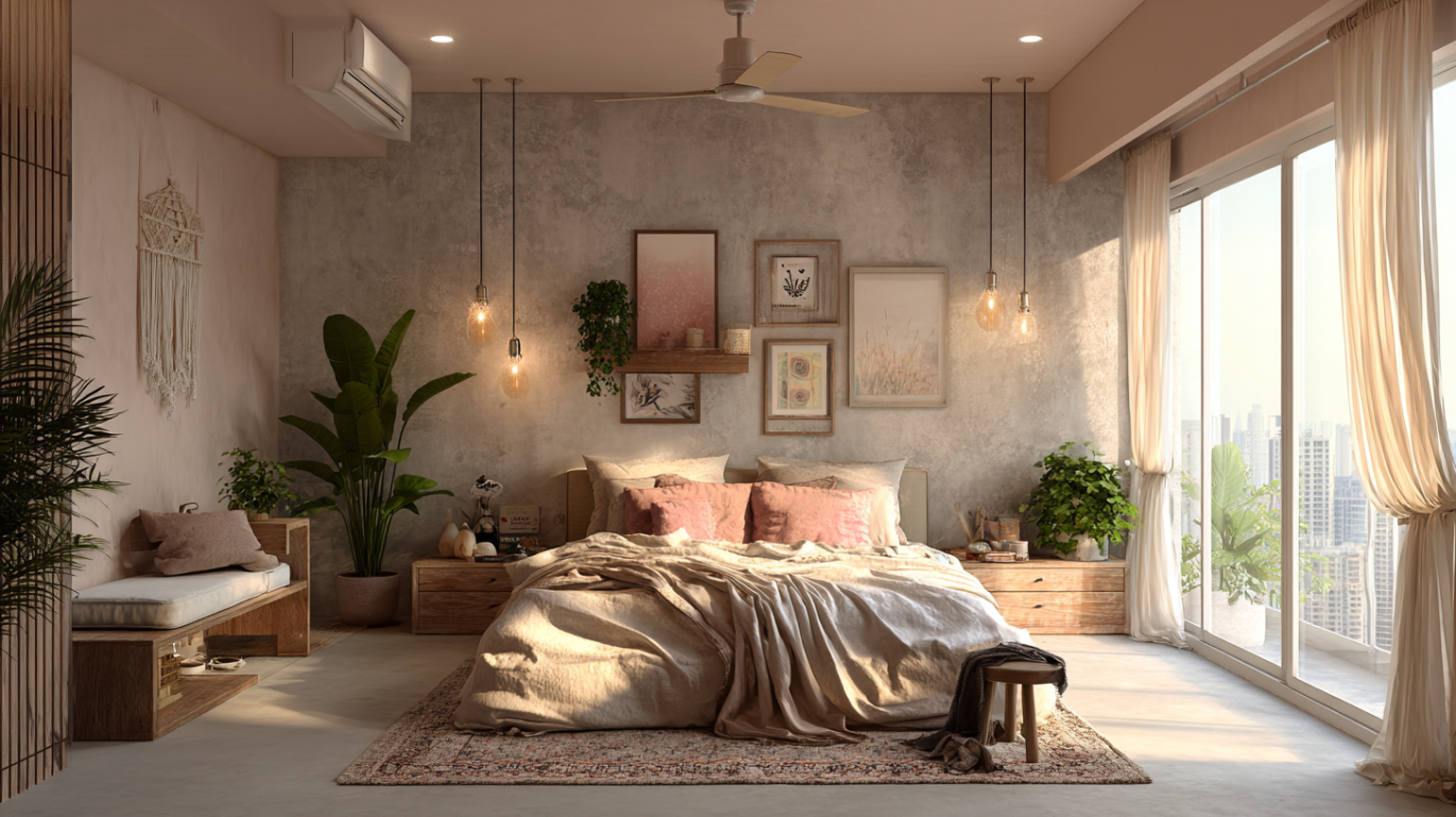 Modern aesthetic bedroom interior design
